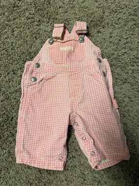 GAP vintage Pink Gingham Kids Overalls